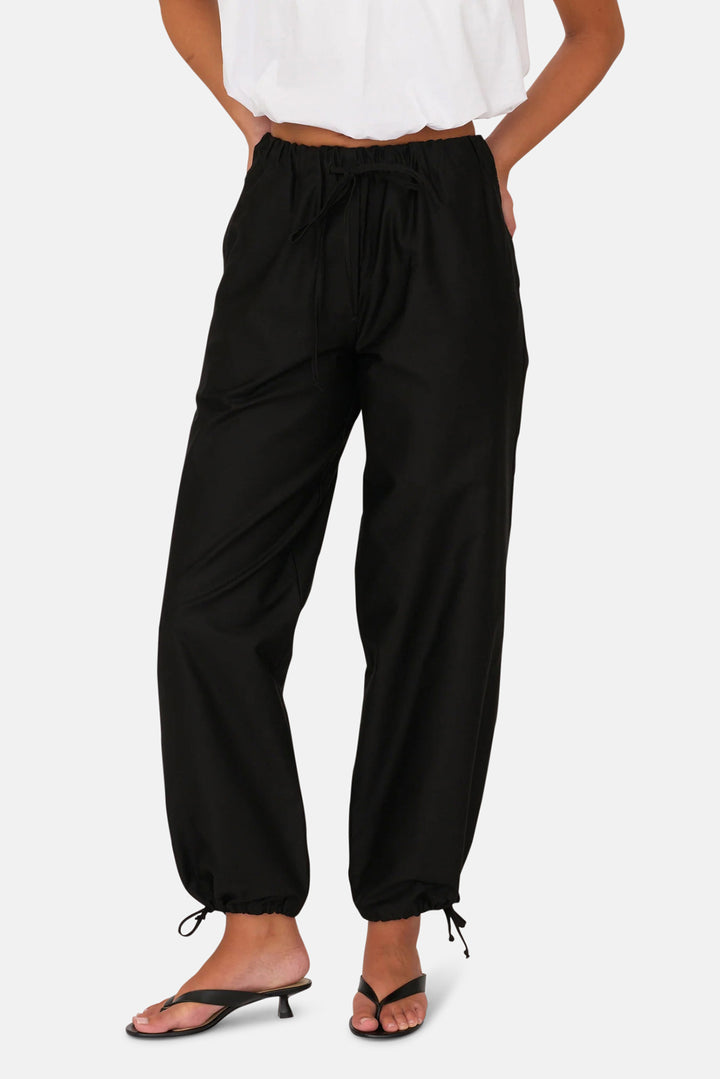Josie Tie Pant Black