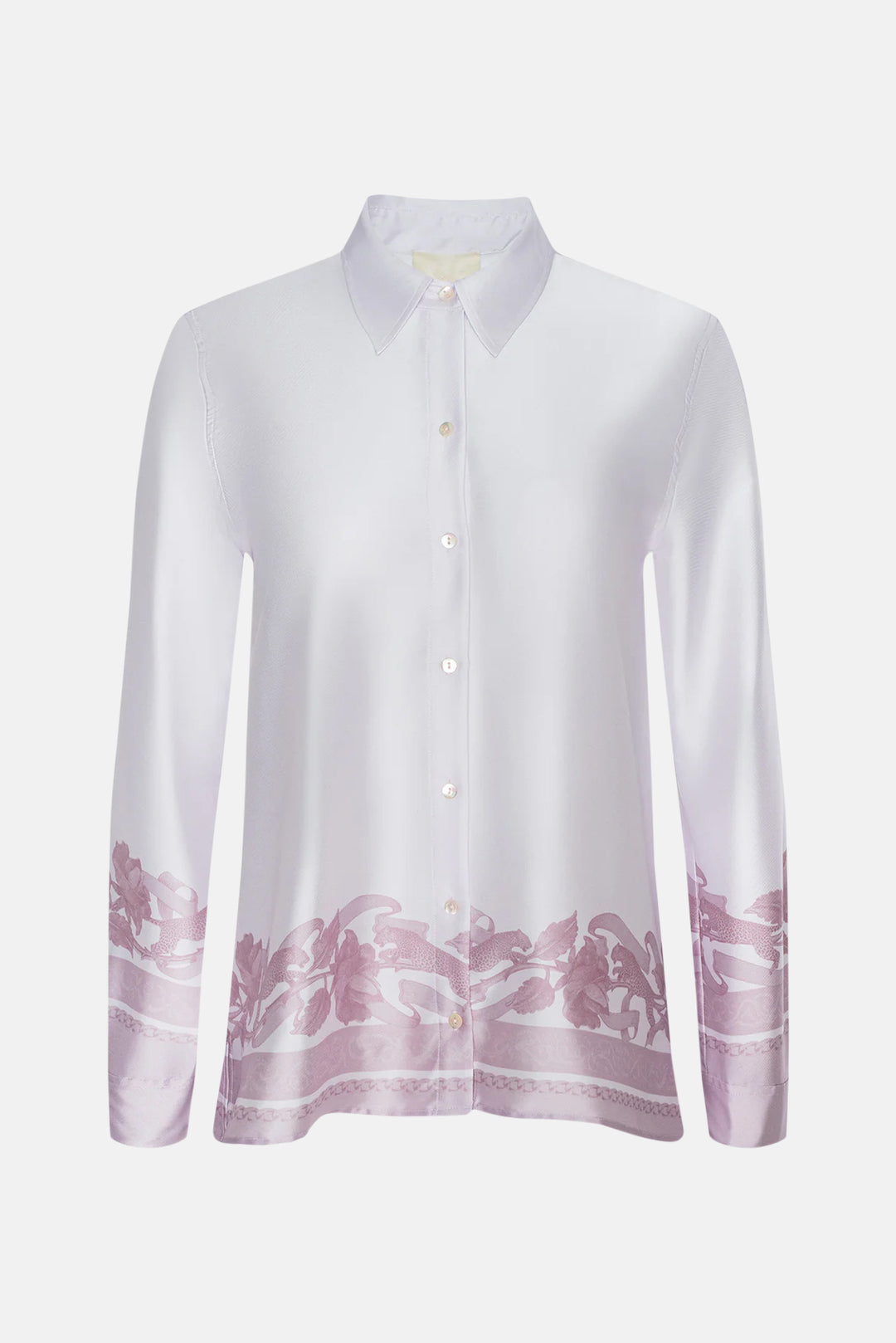 Judy Blouse Mauve Multi Leopard Scarf