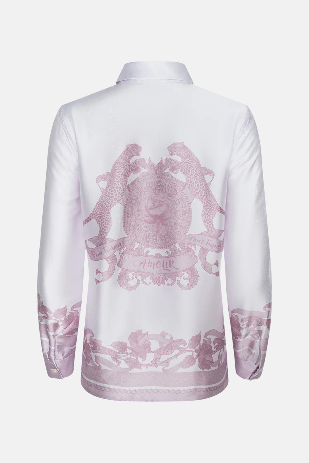 Judy Blouse Mauve Multi Leopard Scarf