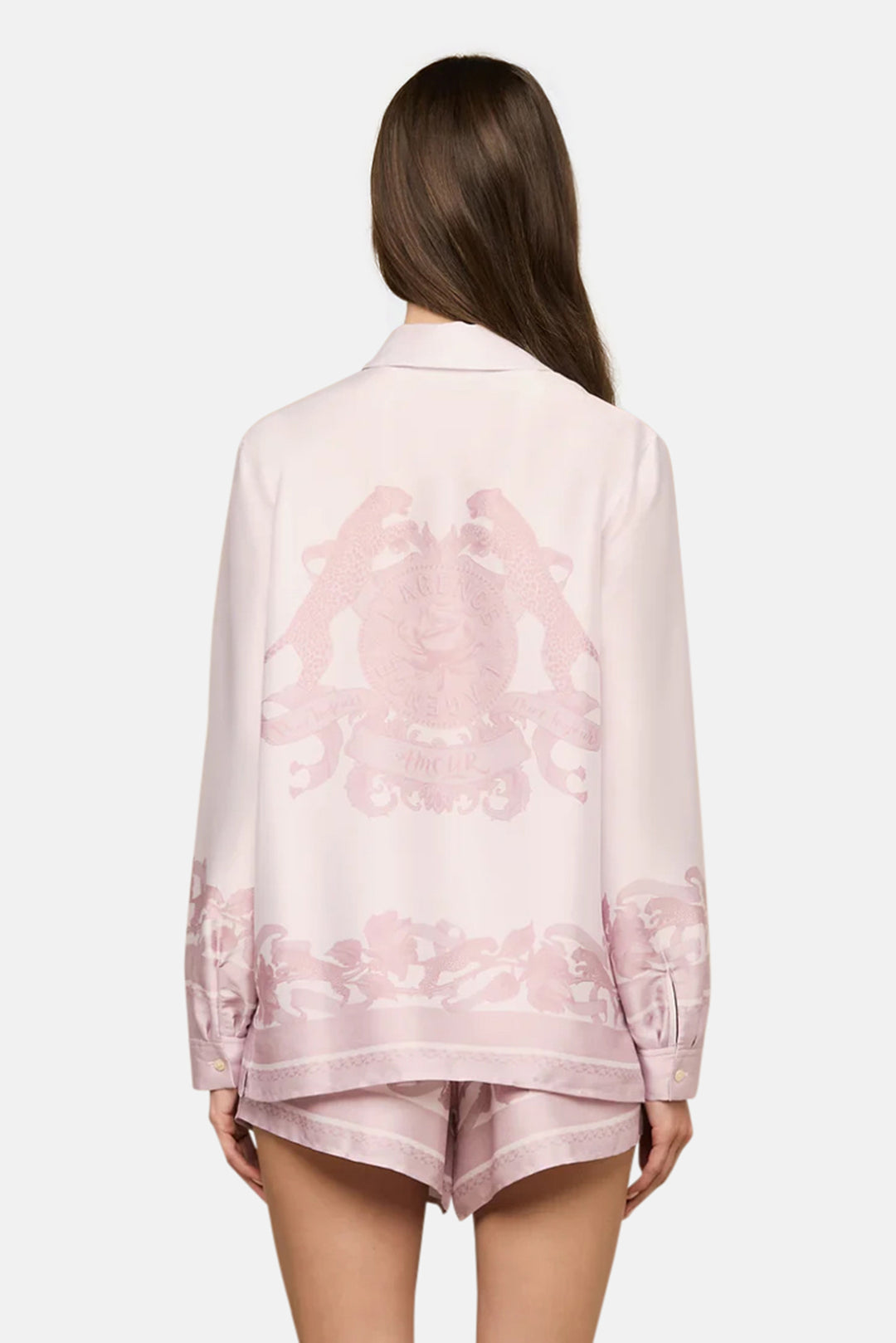 Judy Blouse Mauve Multi Leopard Scarf