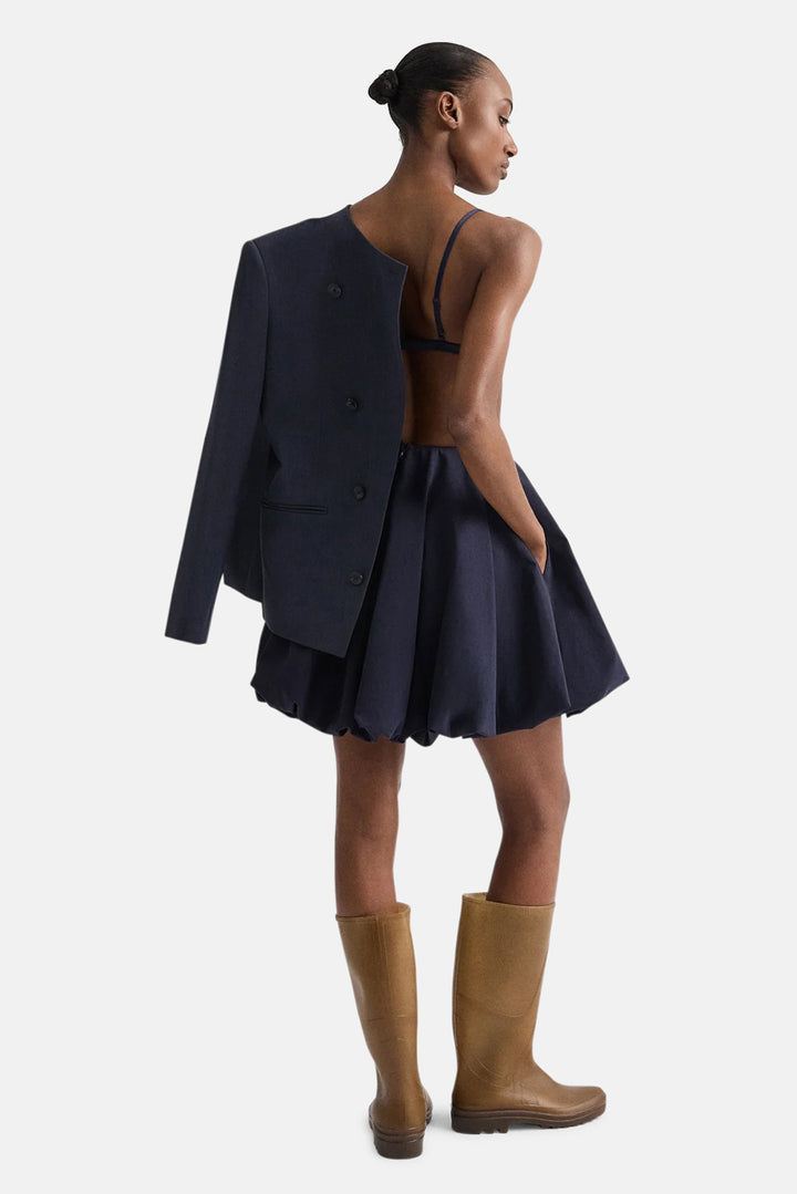 Julia Skirt in Cotton Shirting Midnight