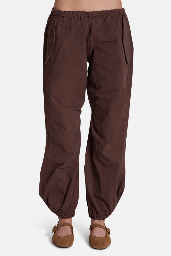 Justine Cotton Parachute Pant Chocolate