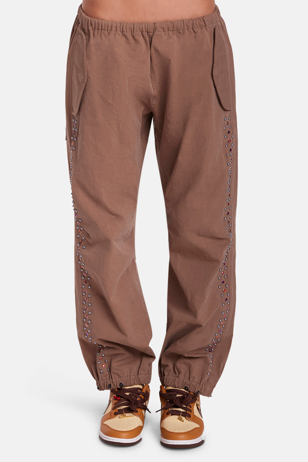 Justine Parachute Pant Studded Brown