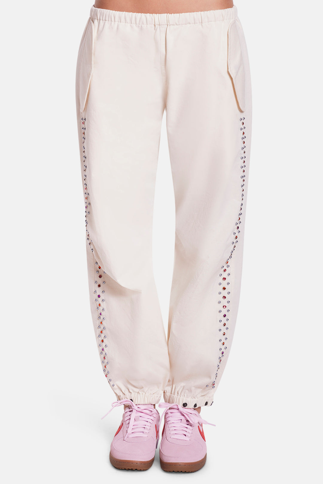 Justine Parachute Pant Studded Ivory