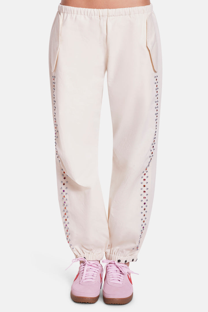 Justine Parachute Pant Studded Ivory