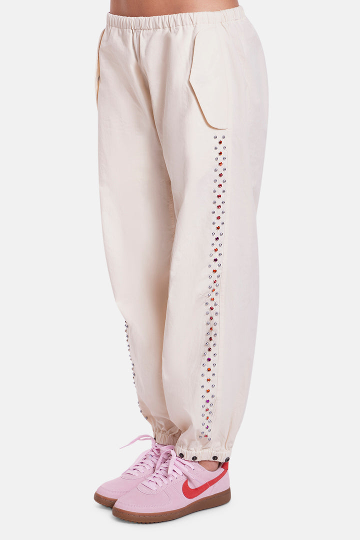 Justine Parachute Pant Studded Ivory