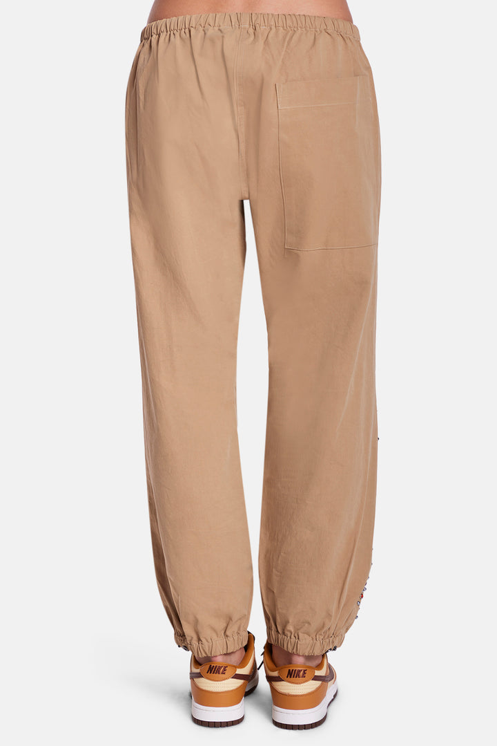 Justine Parachute Pant Studded Khaki