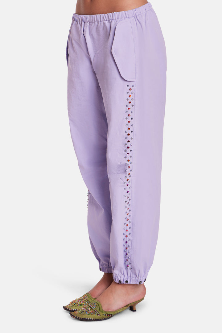 Justine Parachute Pant Studded Purple