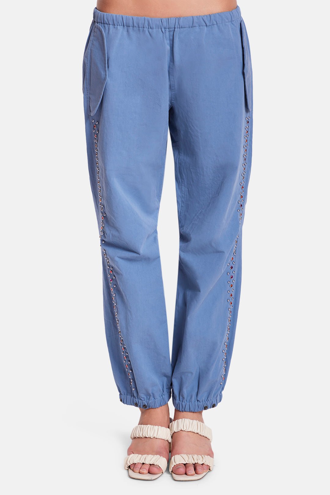 Justine Parachute Pant Studded Blue