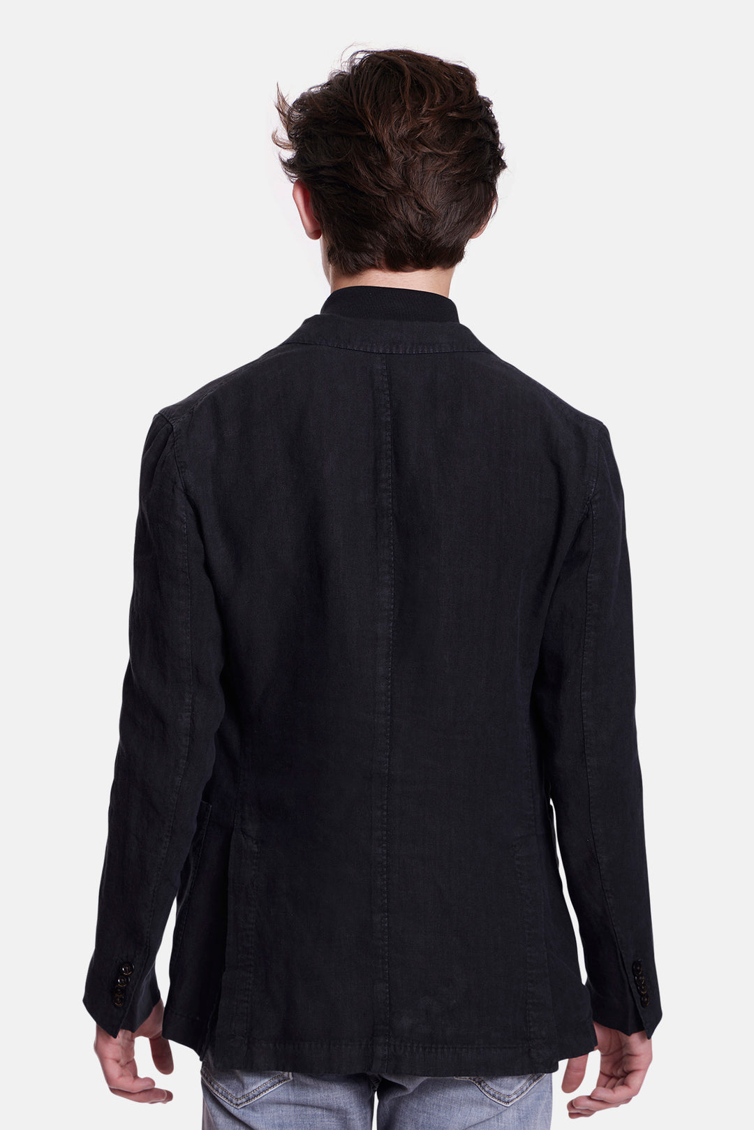K Jacket In Linen Black