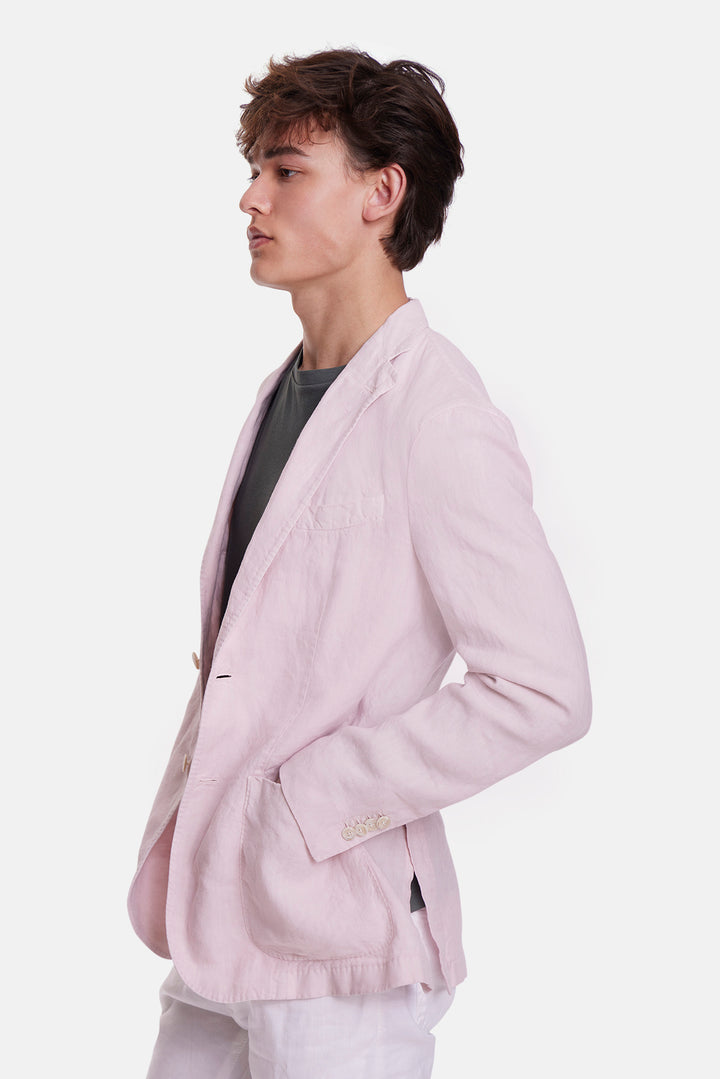 K Jacket In Linen Pink
