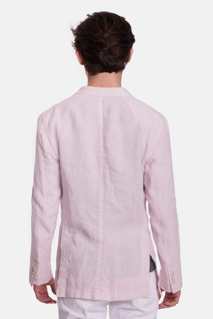 K Jacket In Linen Pink