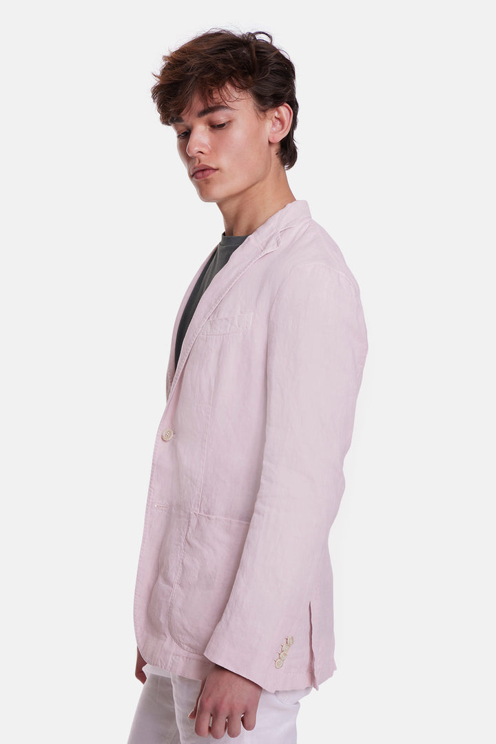 K Jacket In Linen Pink