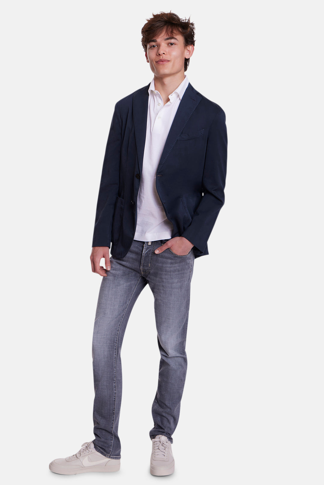 K Jacket In Virgin Wool Navy