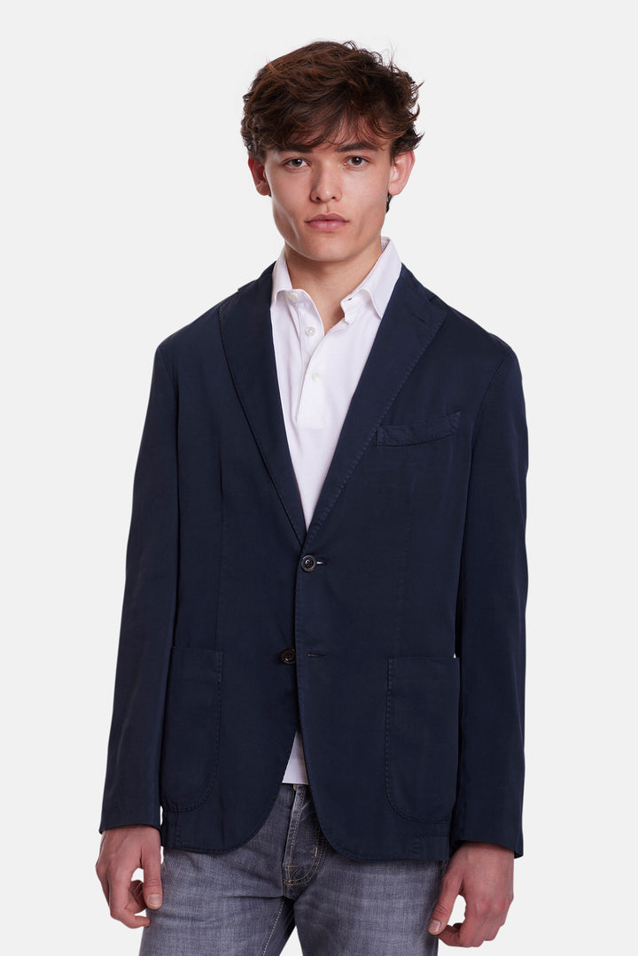 K Jacket In Virgin Wool Navy