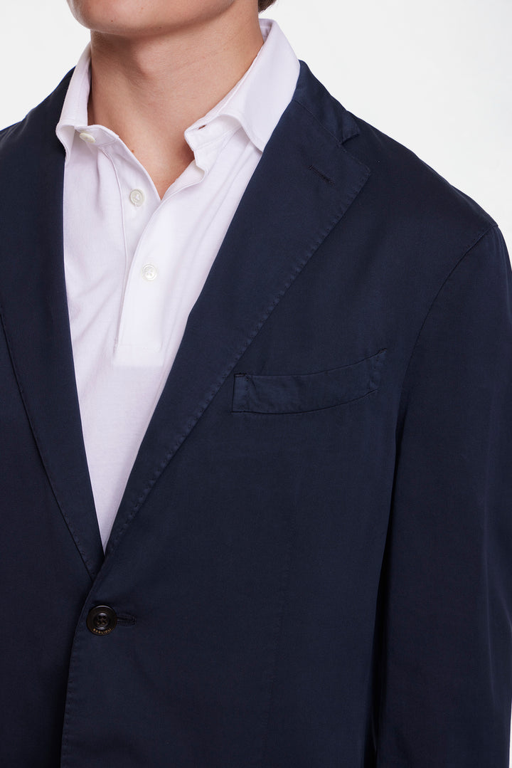 K Jacket In Virgin Wool Navy