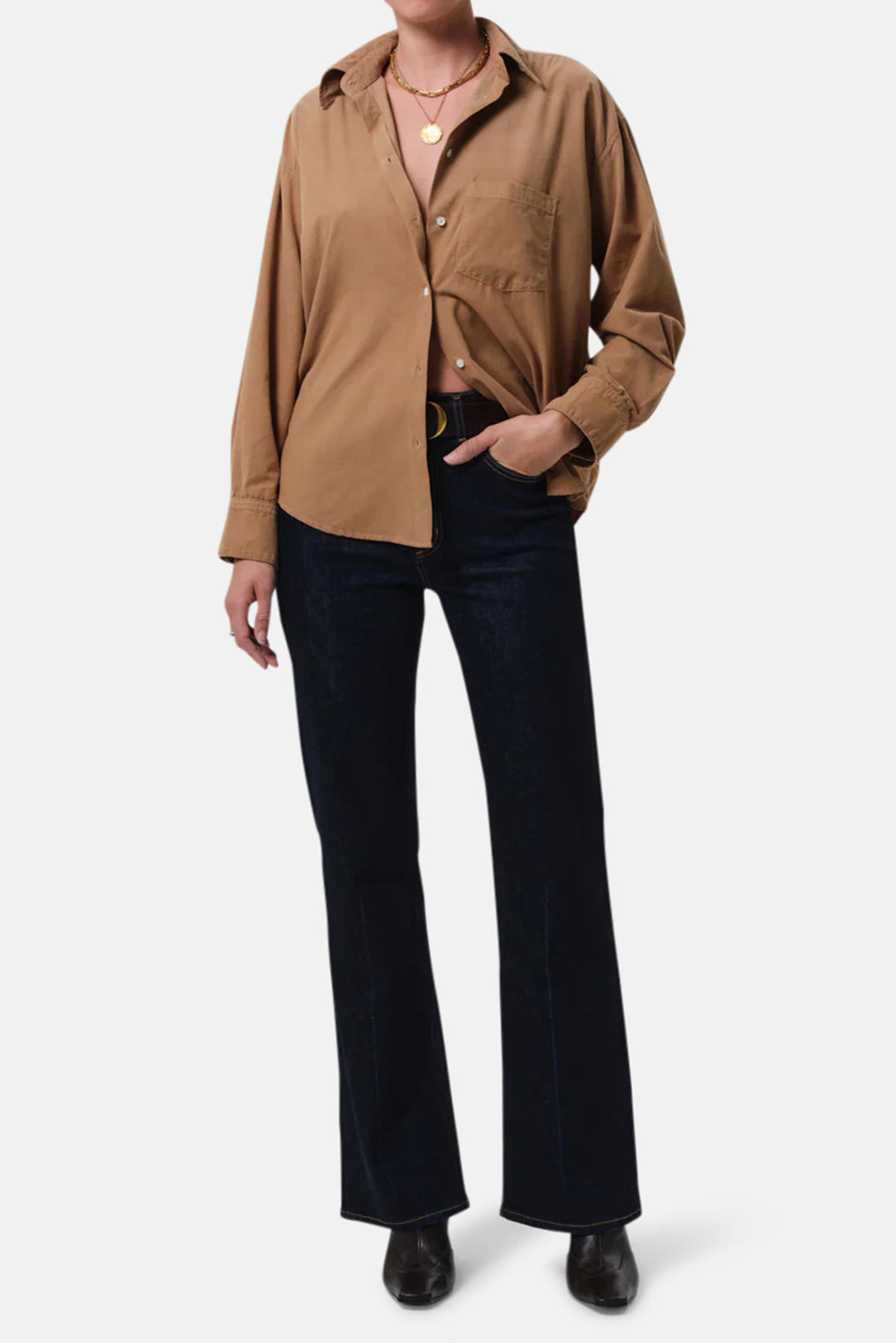 Kayla Shirt Corduroy In Champagne