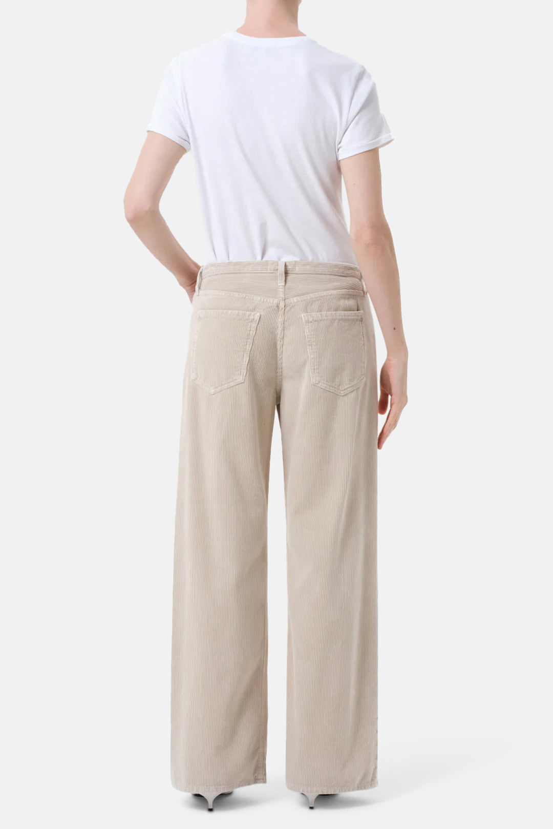 Keira Corduroy Jean in Rice Grass