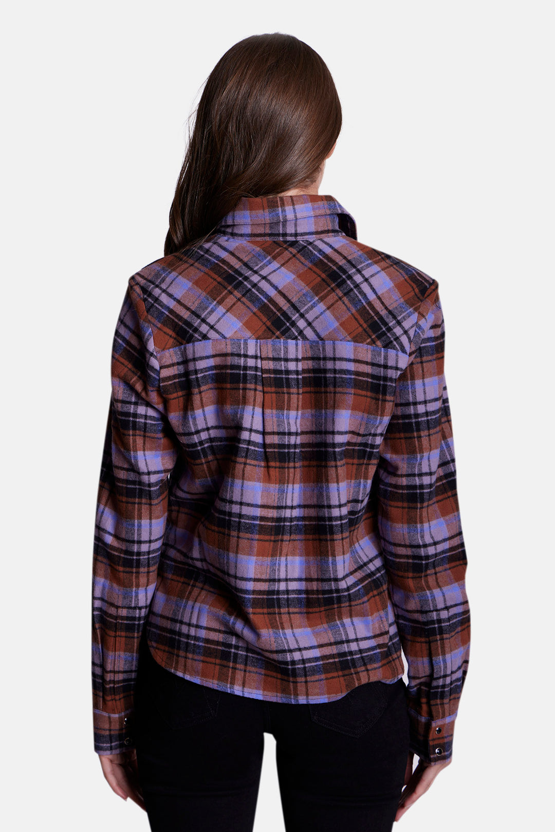 Kelly Brushed Flannel Shirt Purple/Blue Plaid