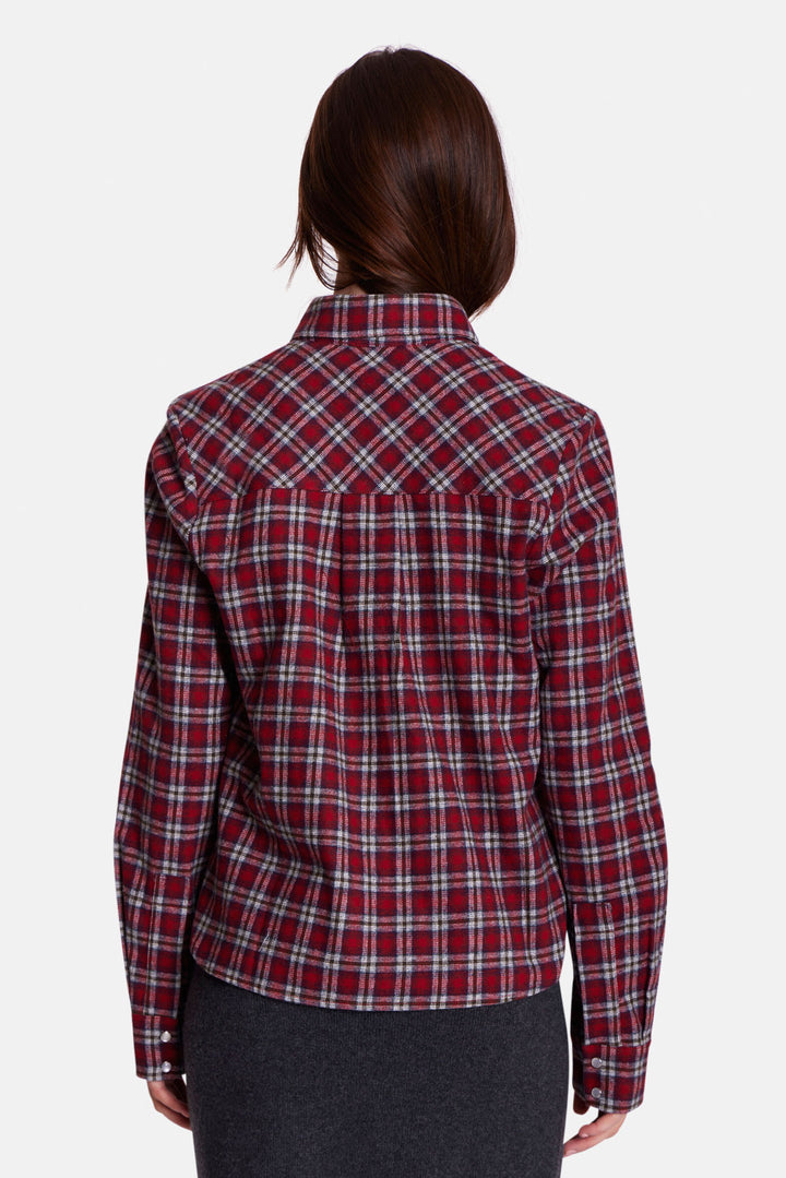 Kelly Brushed Flannel Shirt Red Plaid