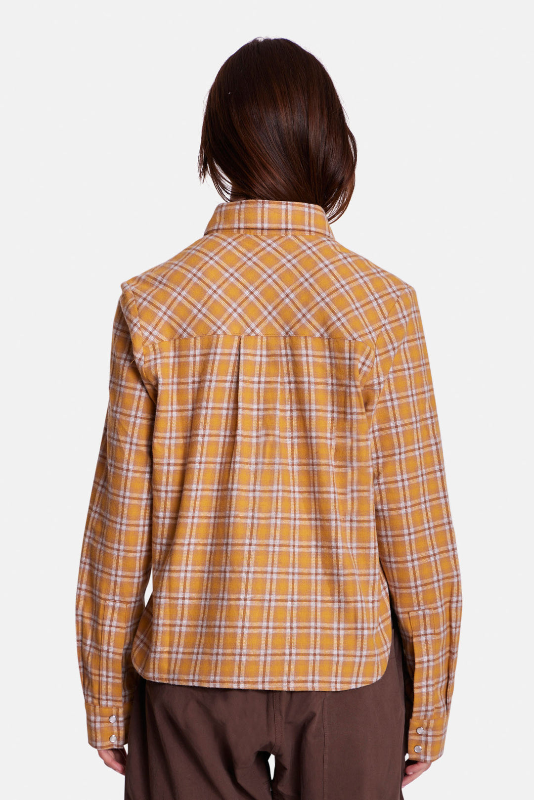 Kelly Brushed Flannel Shirt Yellow Plaid