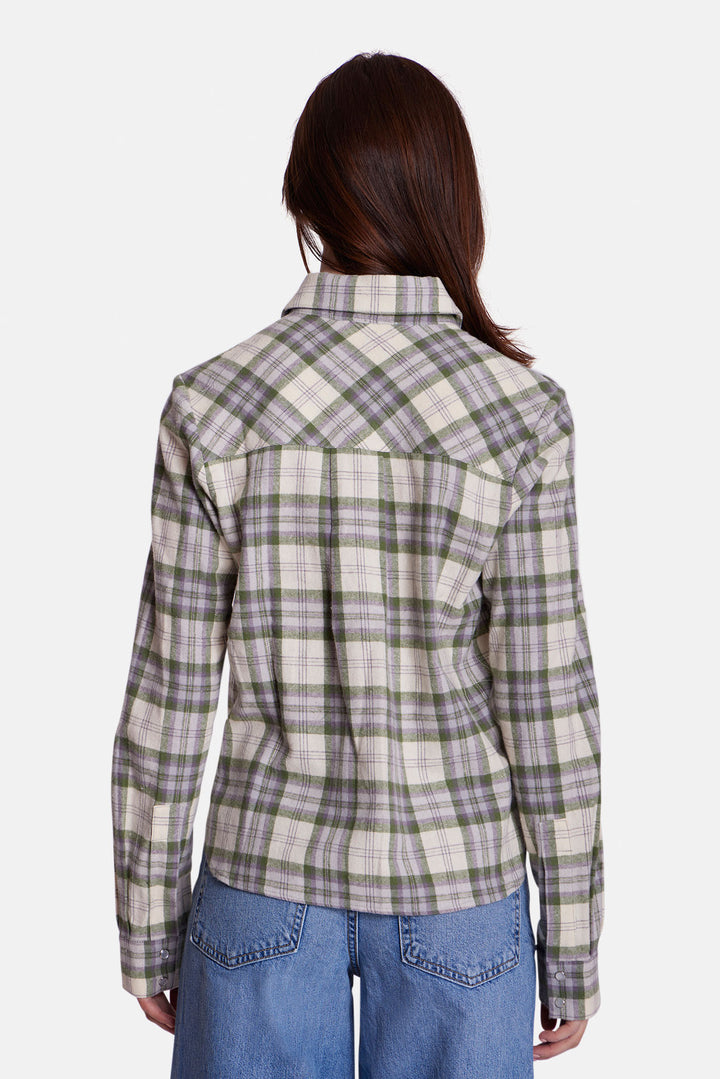 Kelly Flannel Shirt Olive/Cream Plaid