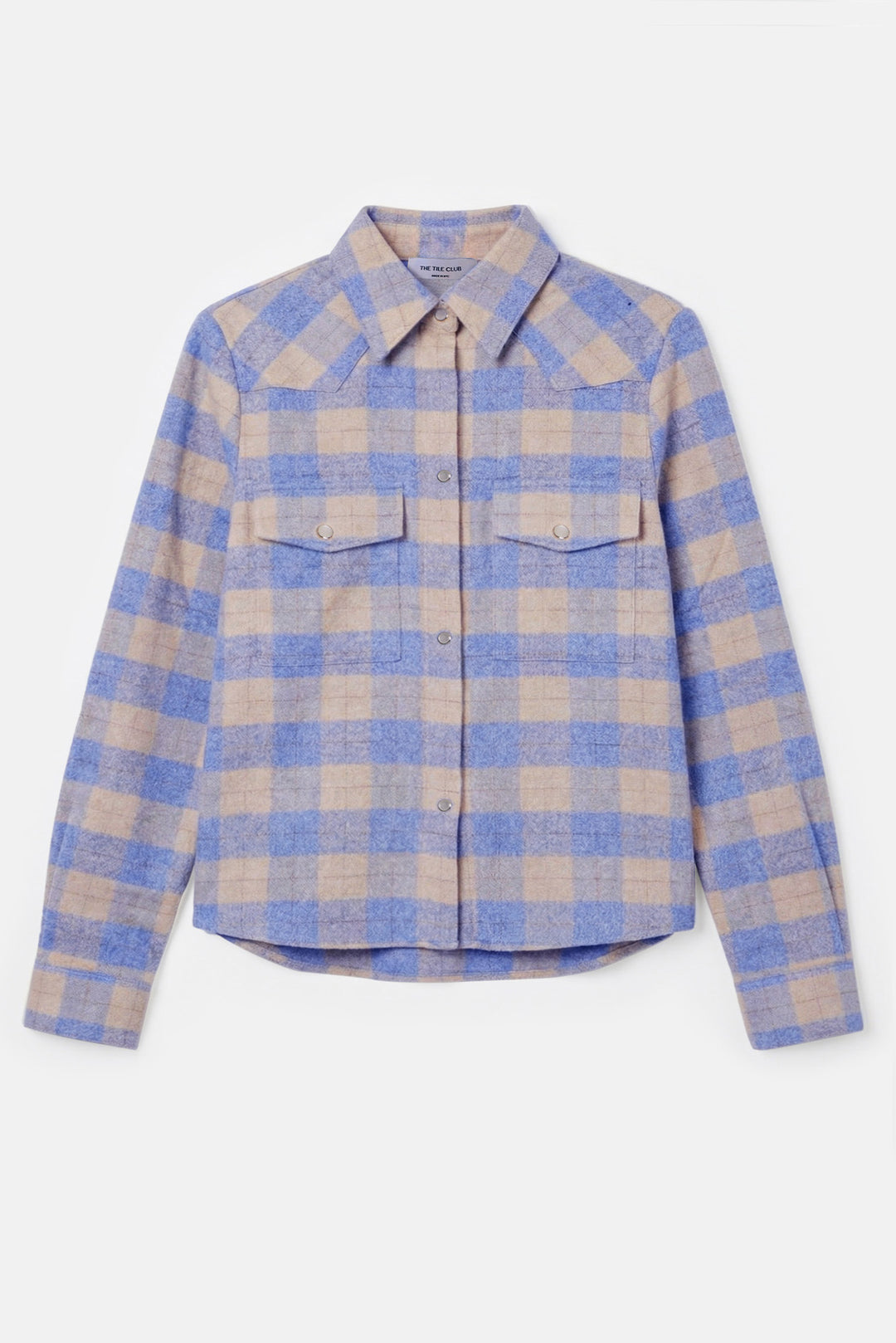 Kelly Brushed Flannel Shirt Butter/Blue Plaid
