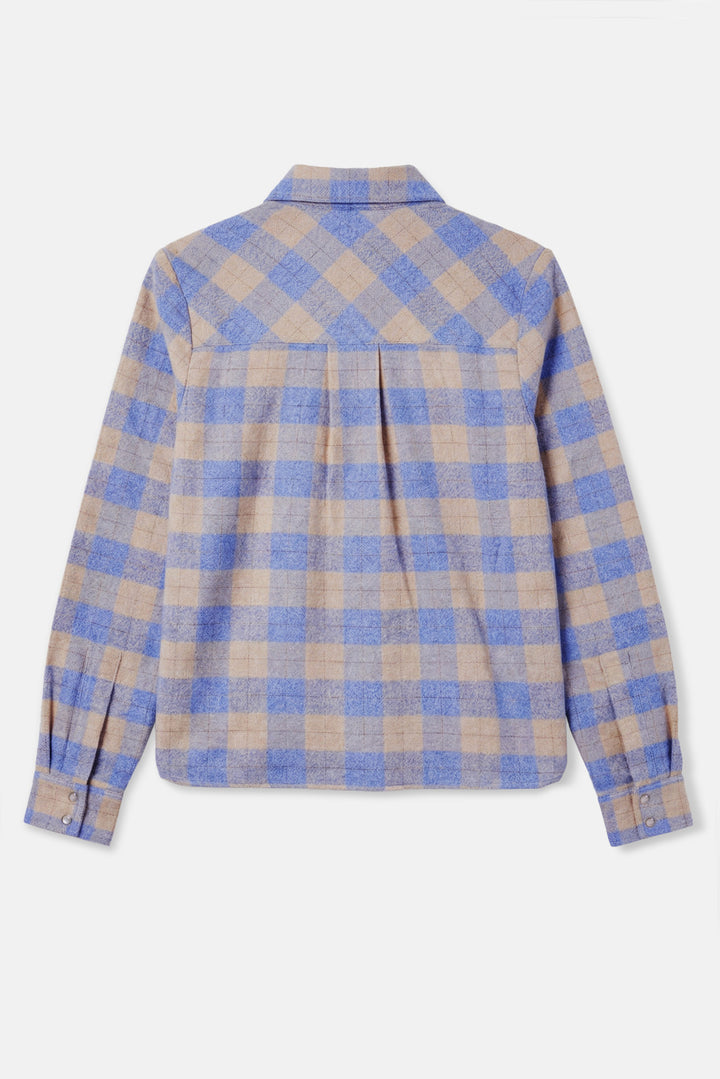 Kelly Brushed Flannel Shirt Butter/Blue Plaid