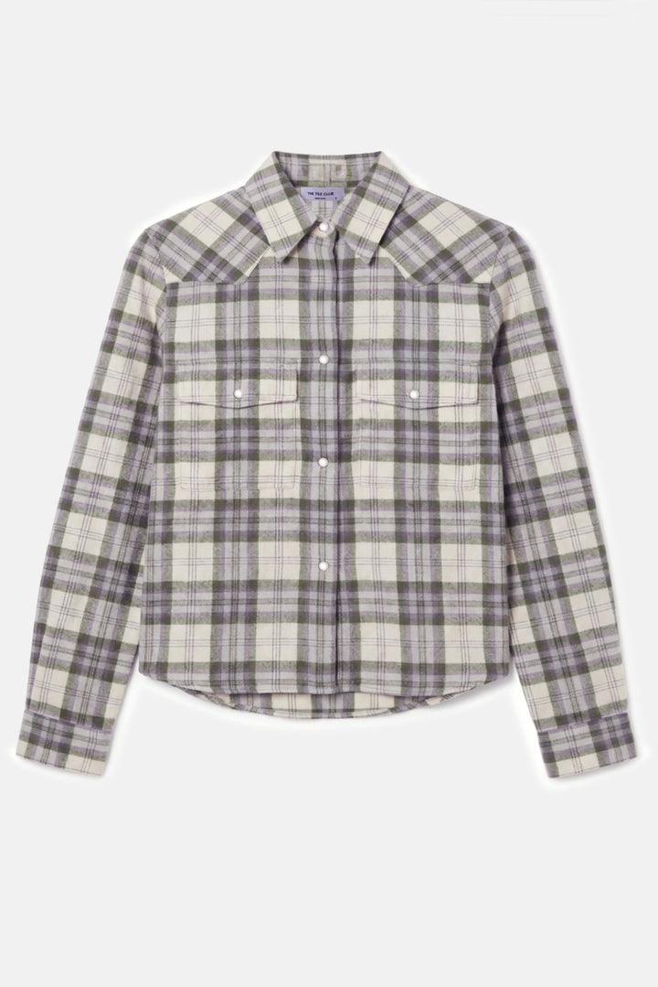 Kelly Flannel Shirt Olive/Cream Plaid