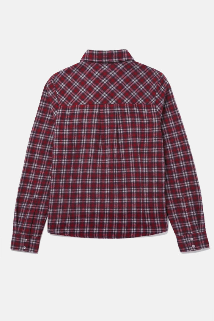 Kelly Brushed Flannel Shirt Red Plaid