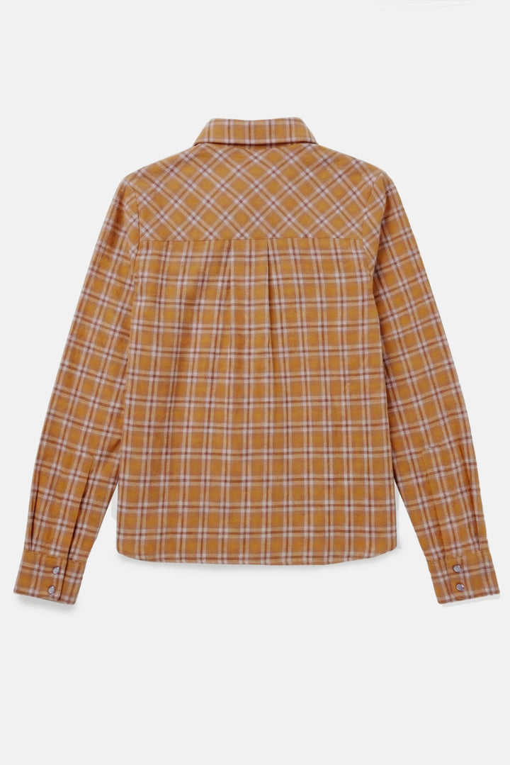 Kelly Brushed Flannel Shirt Yellow Plaid