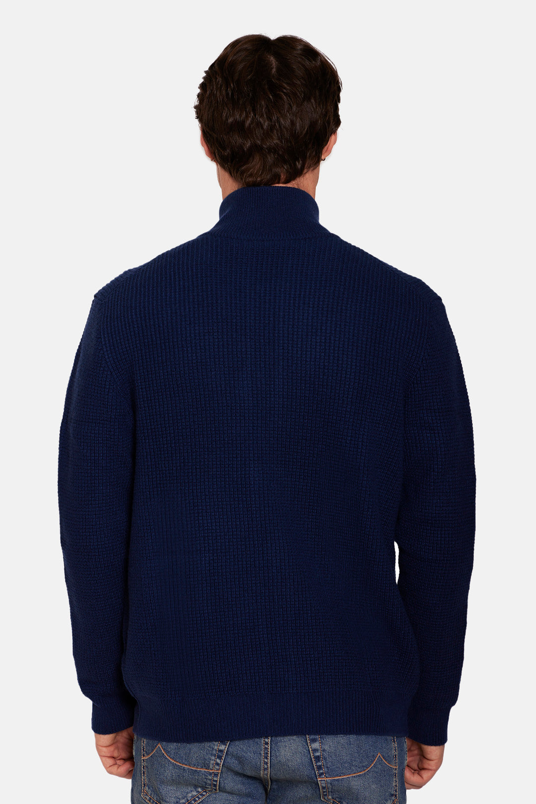 Kenny Cash Waffle Zip Up Navy