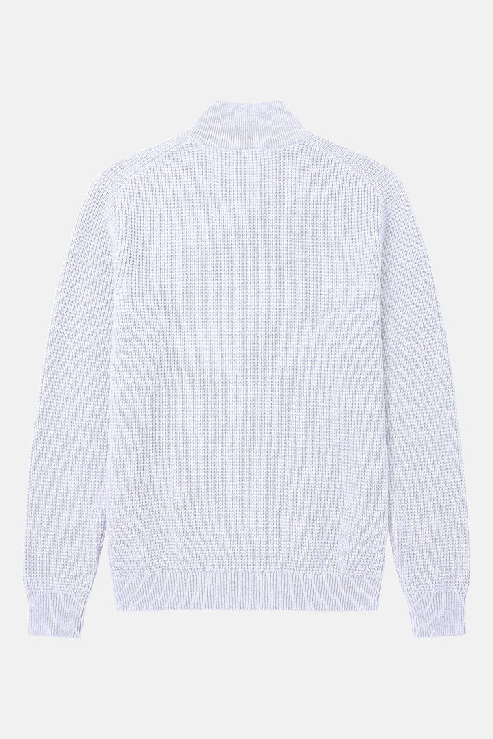 Kenny Cash Waffle Zip Up Pale Blue