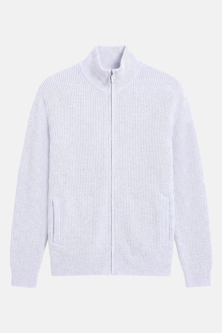 Kenny Cash Waffle Zip Up Pale Blue