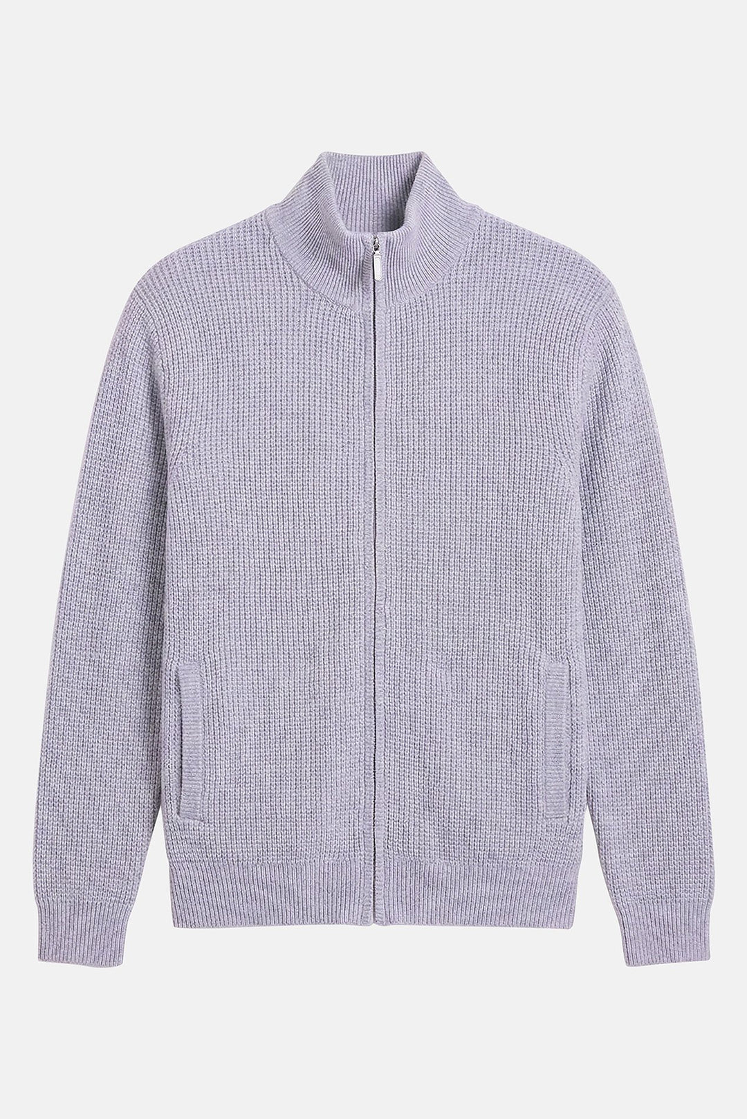 Kenny Cash Waffle Zip Up Heather Grey