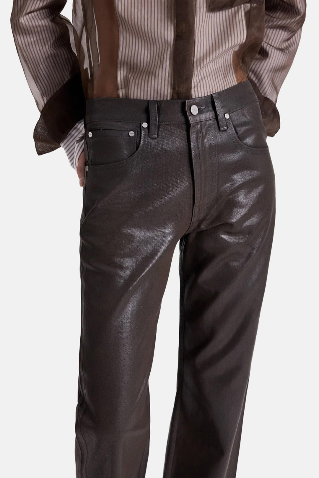 Kent St in Coated Denim Chocolate