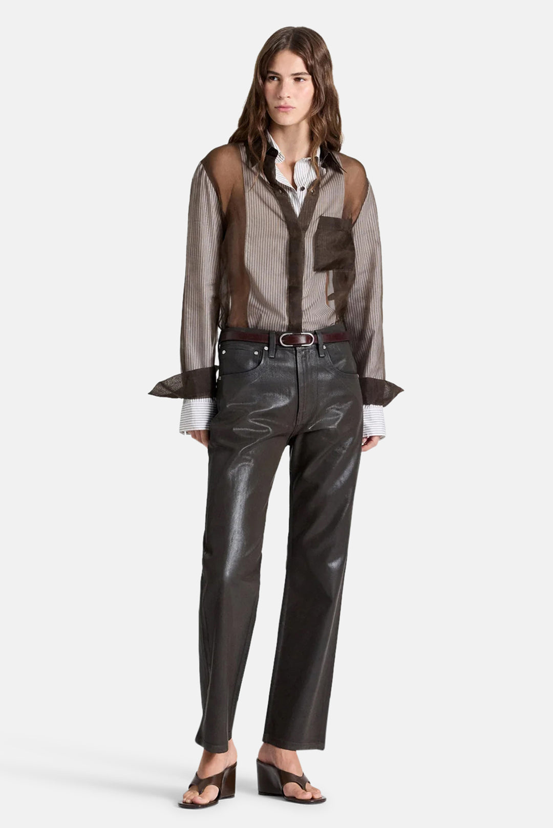 Kent St in Coated Denim Chocolate