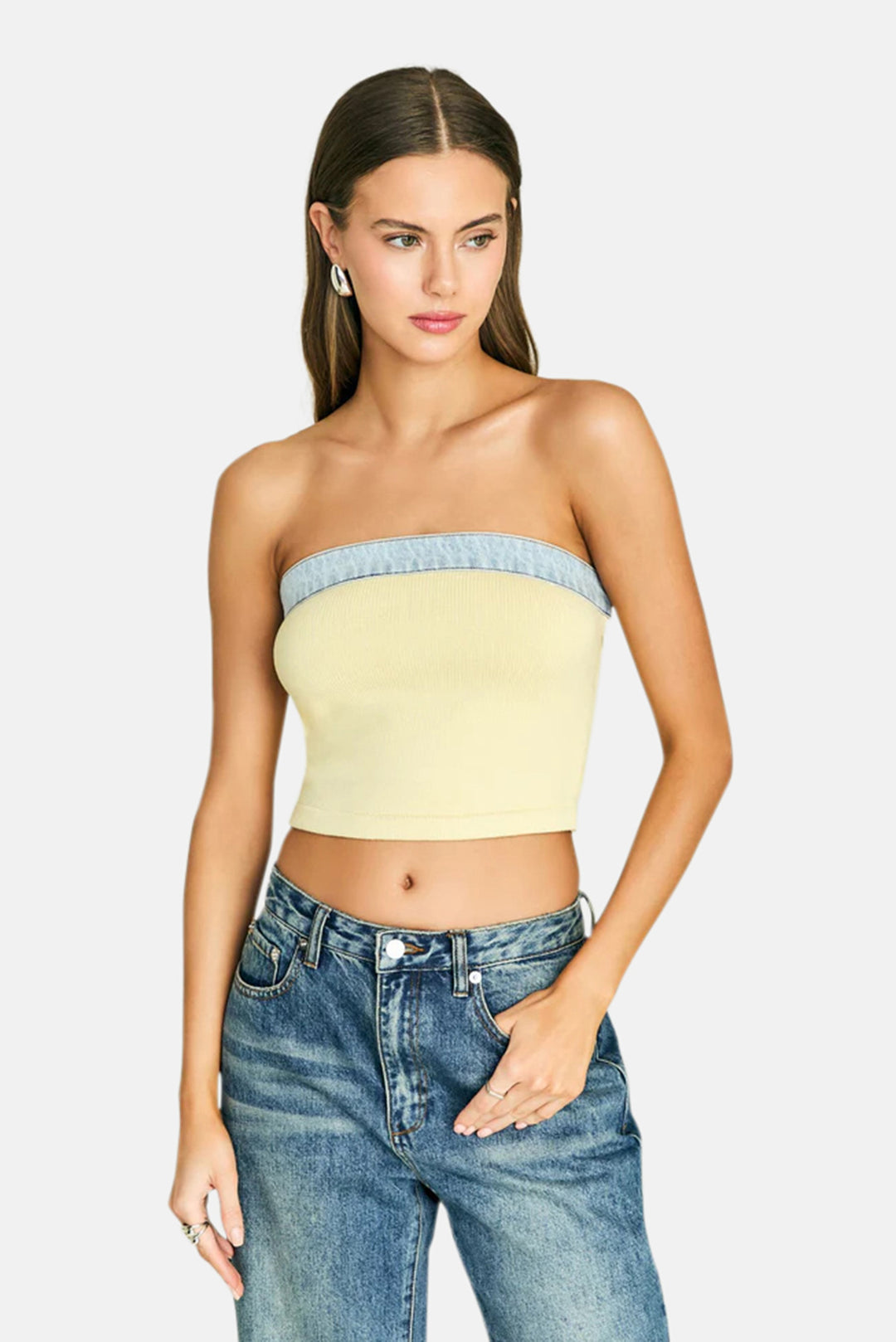 Kiki Knit Top Butter/Coastline