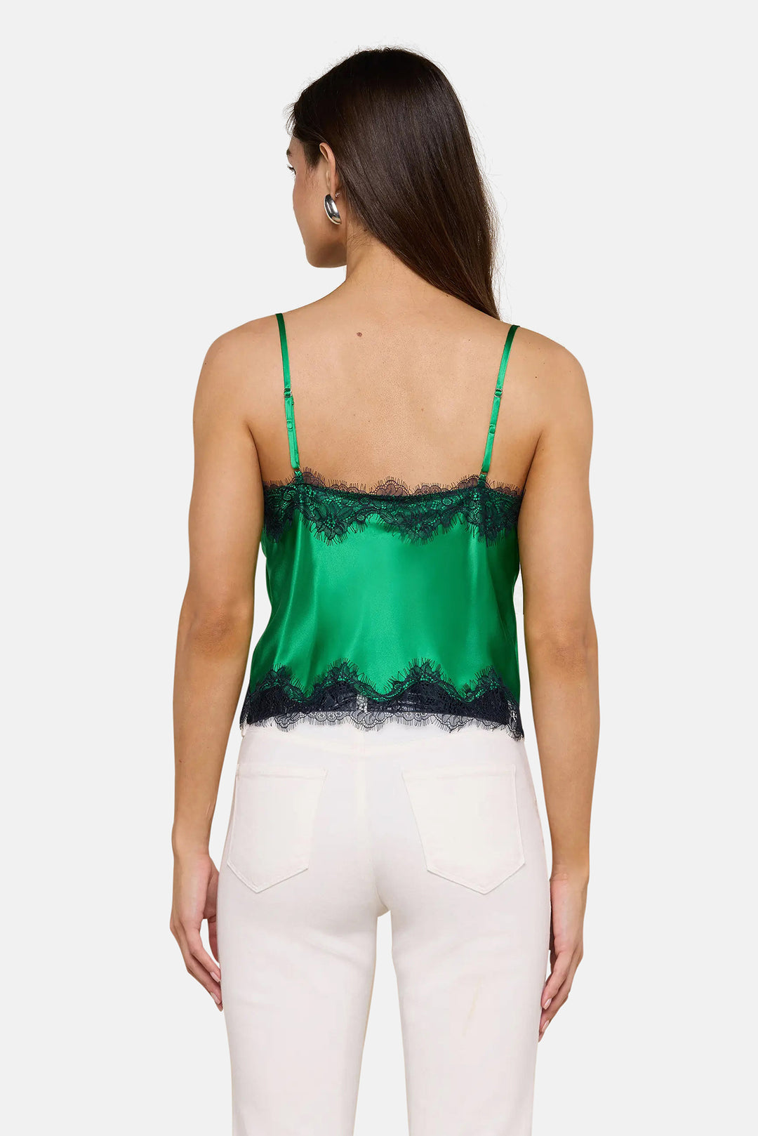 Kimber Silk Lace Camisole Island Green/Midnight