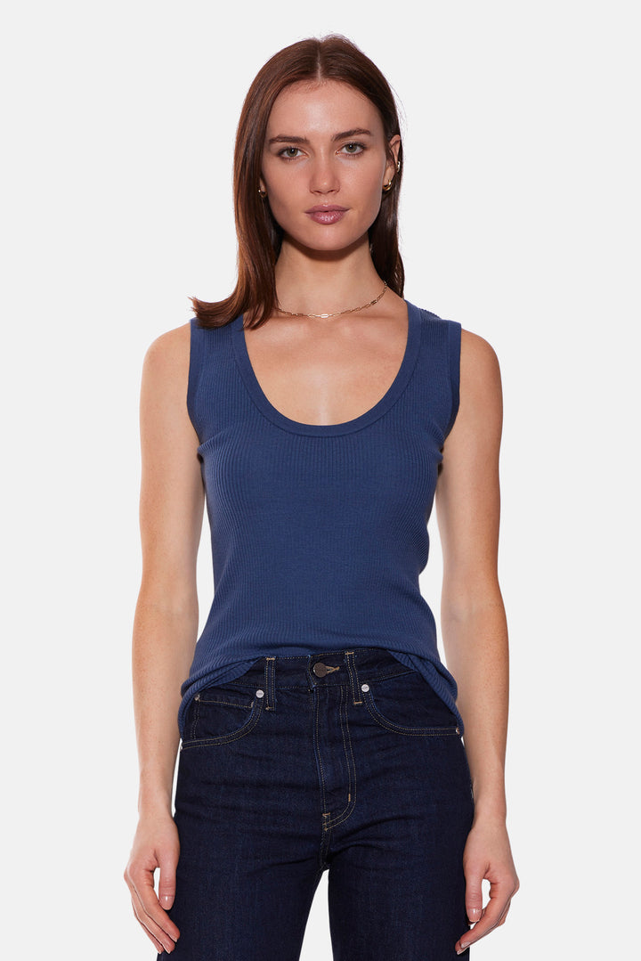 Klara Knit Tank Merino Wool Blue