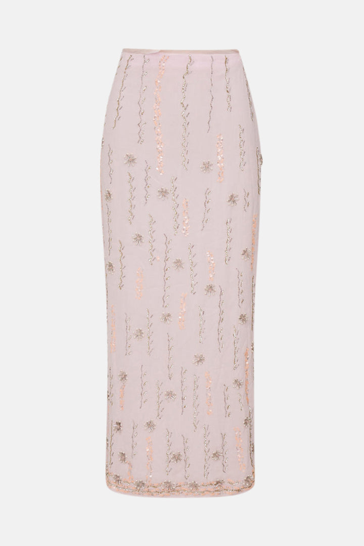 Goodall Embellished Midi Skirt Lilac