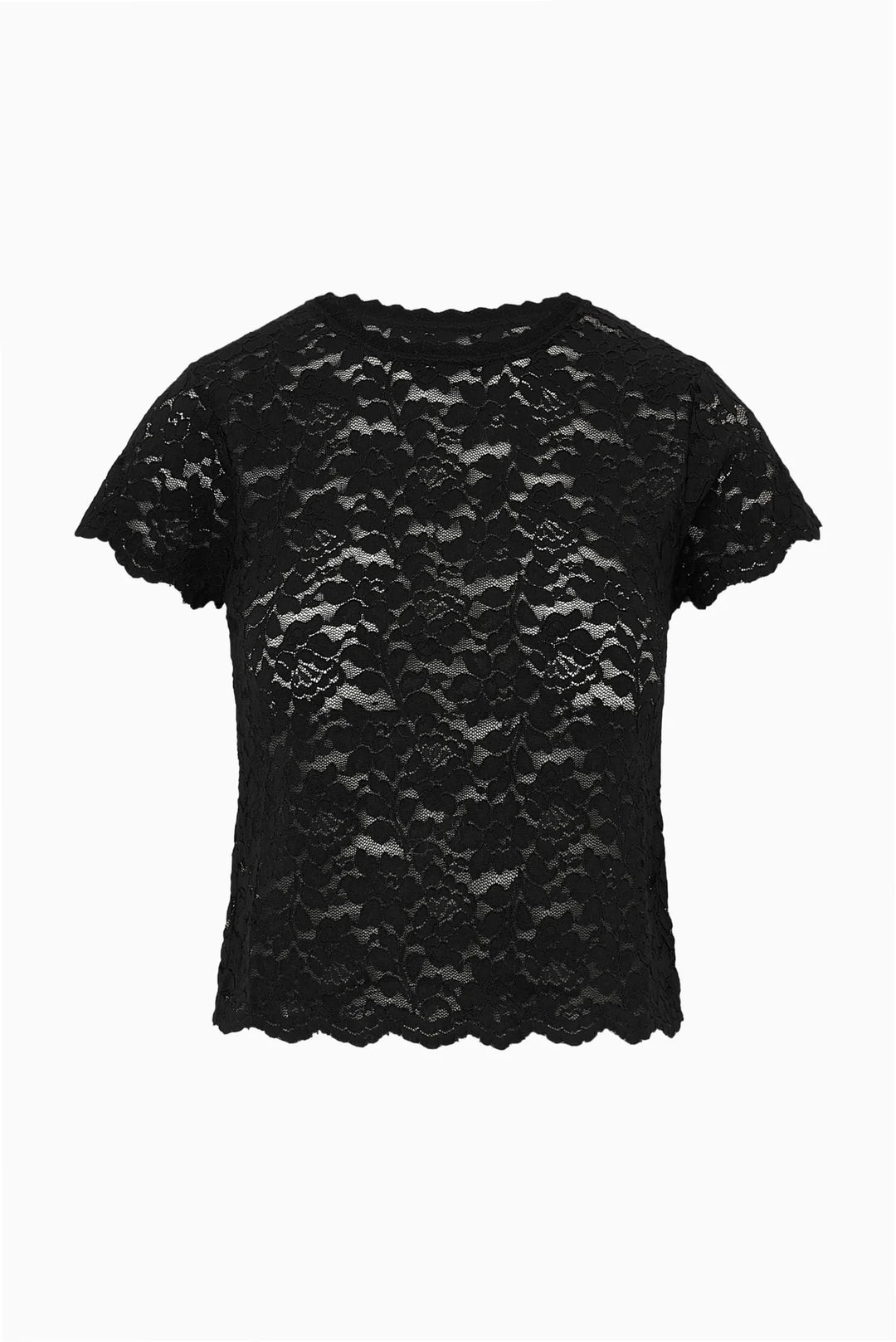 Lucas Lace Tee Black