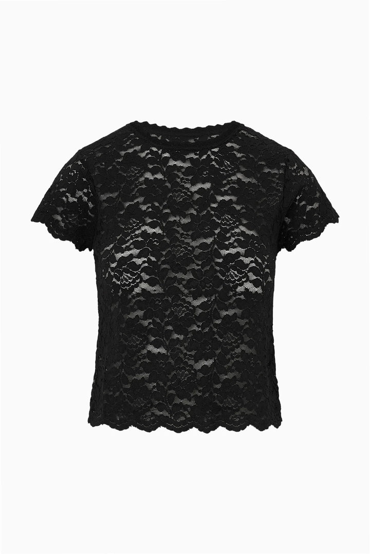 Lucas Lace Tee Black