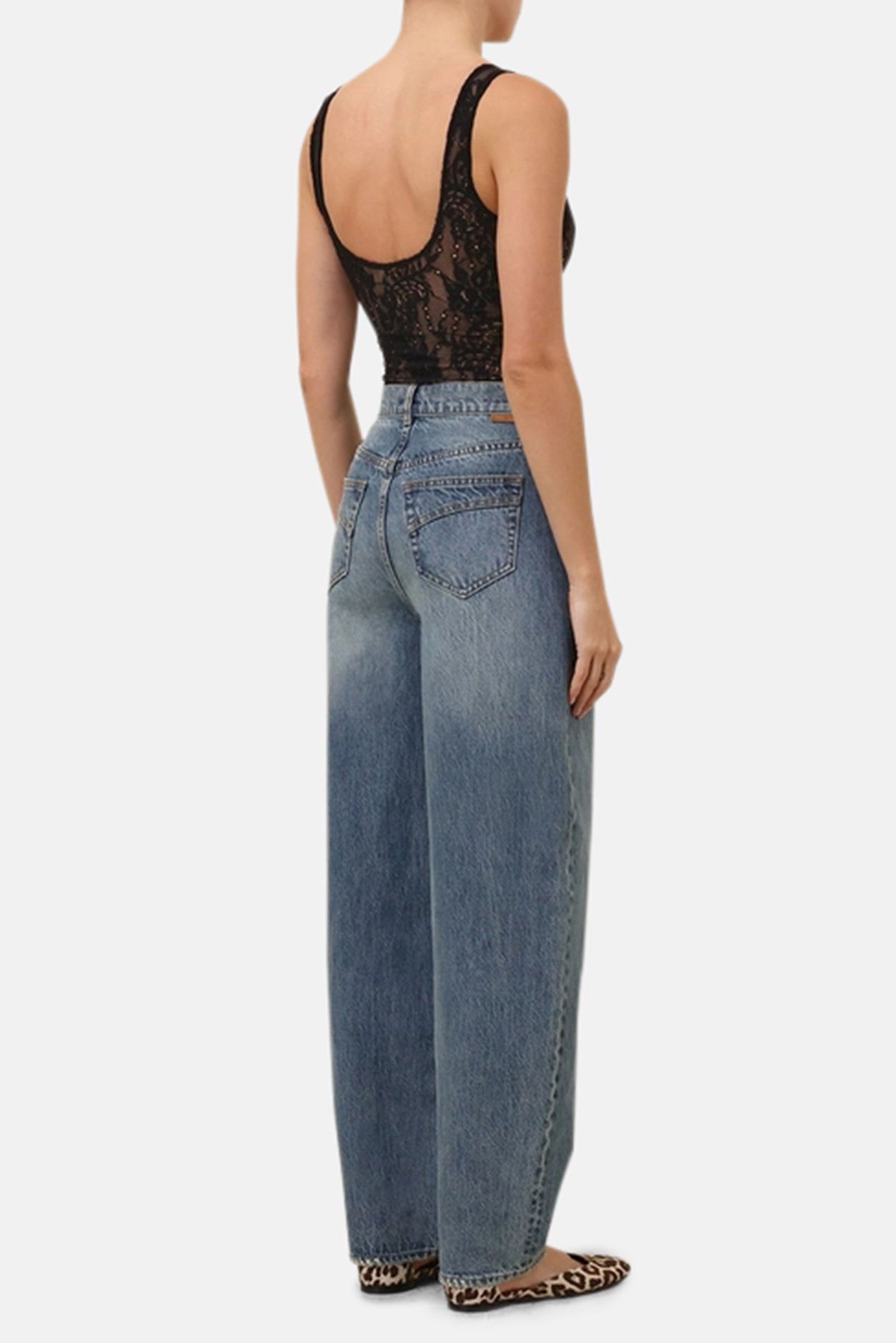 Zimmermann Lace Scoop Neck Bodysuit Black – blueandcream