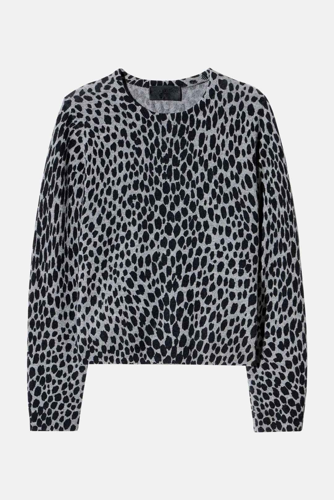 Laevin Printed Sweater Pebble Grey Heather/ Black Cheetah