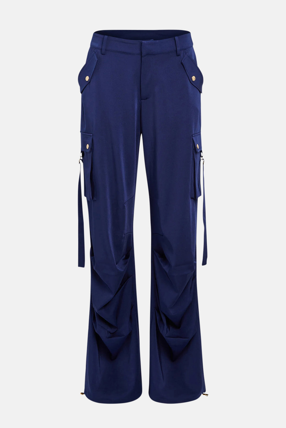 Lai Satin Cargo Pant Navy