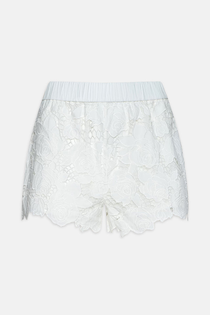 Laina Pull On Eyelet Short Ivory