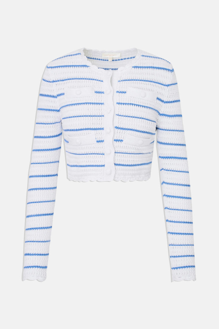 Lamiya Striped Crochet Cardigan Maritime Stripes