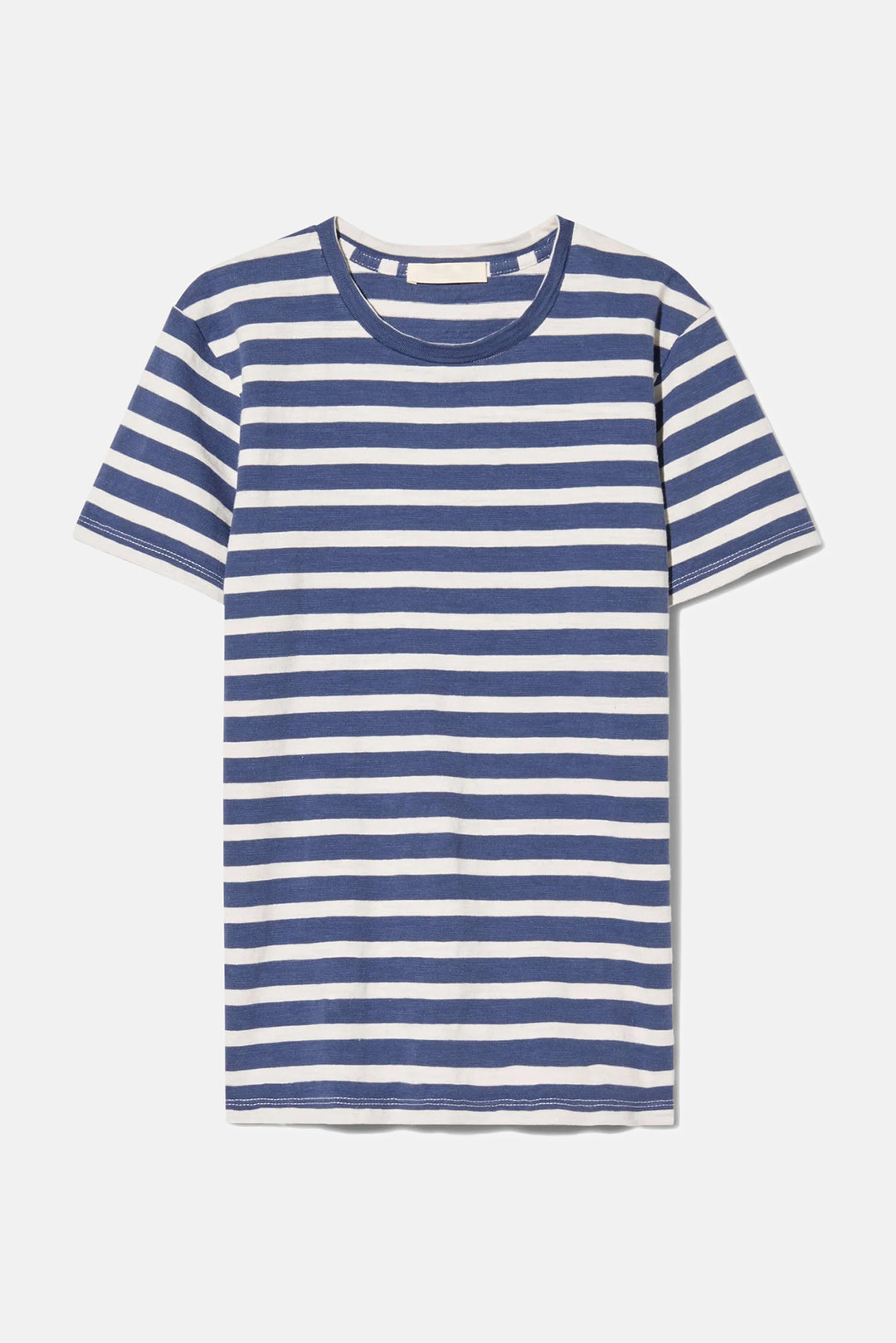 Lana Crewneck Tee French Blue/Off White Stripe