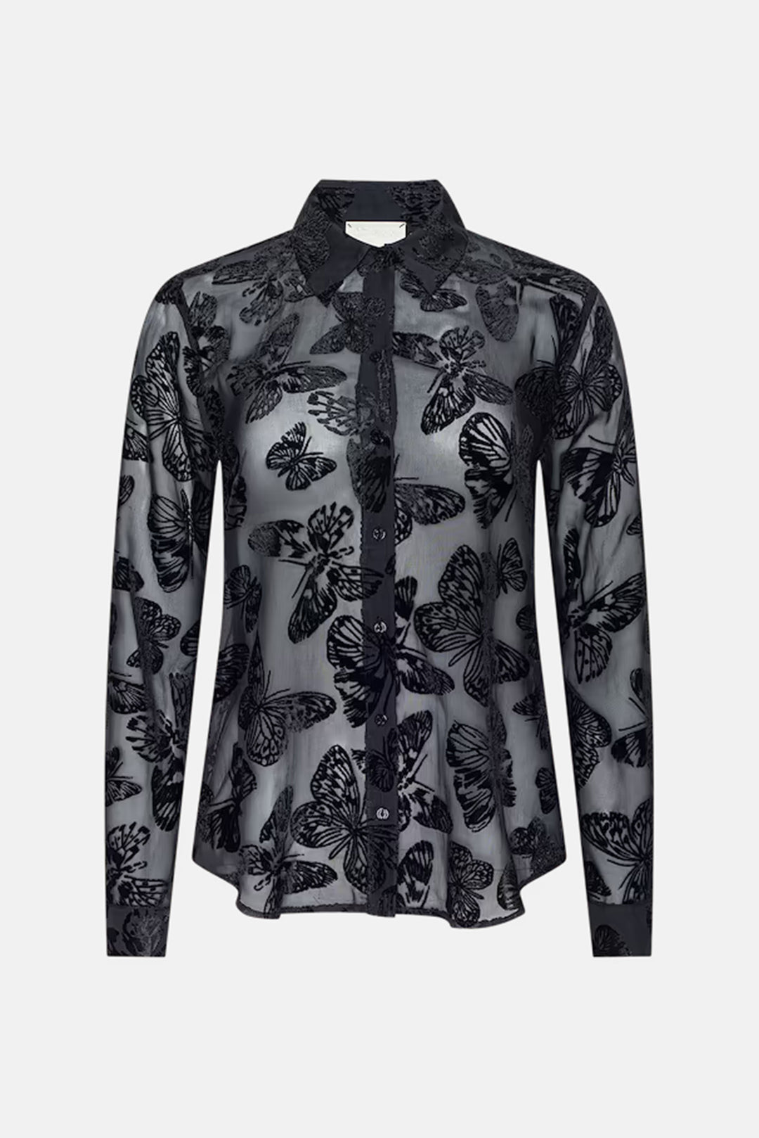 Laurent Velvet Blouse Black Butterfly